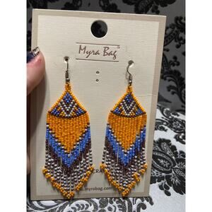 Myra Bag beaded fringe earrings